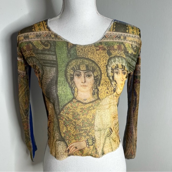 Rhi Dancey Handcrafted in English Mesh Top S - Picture 6 of 9